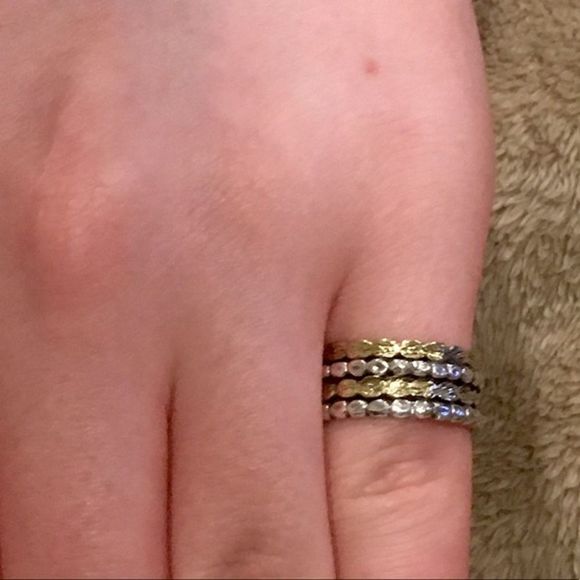 SILPADA Two Tone Sterling Silver Gold Tone Brass Stacked Ring Made In Israel - Picture 14 of 16